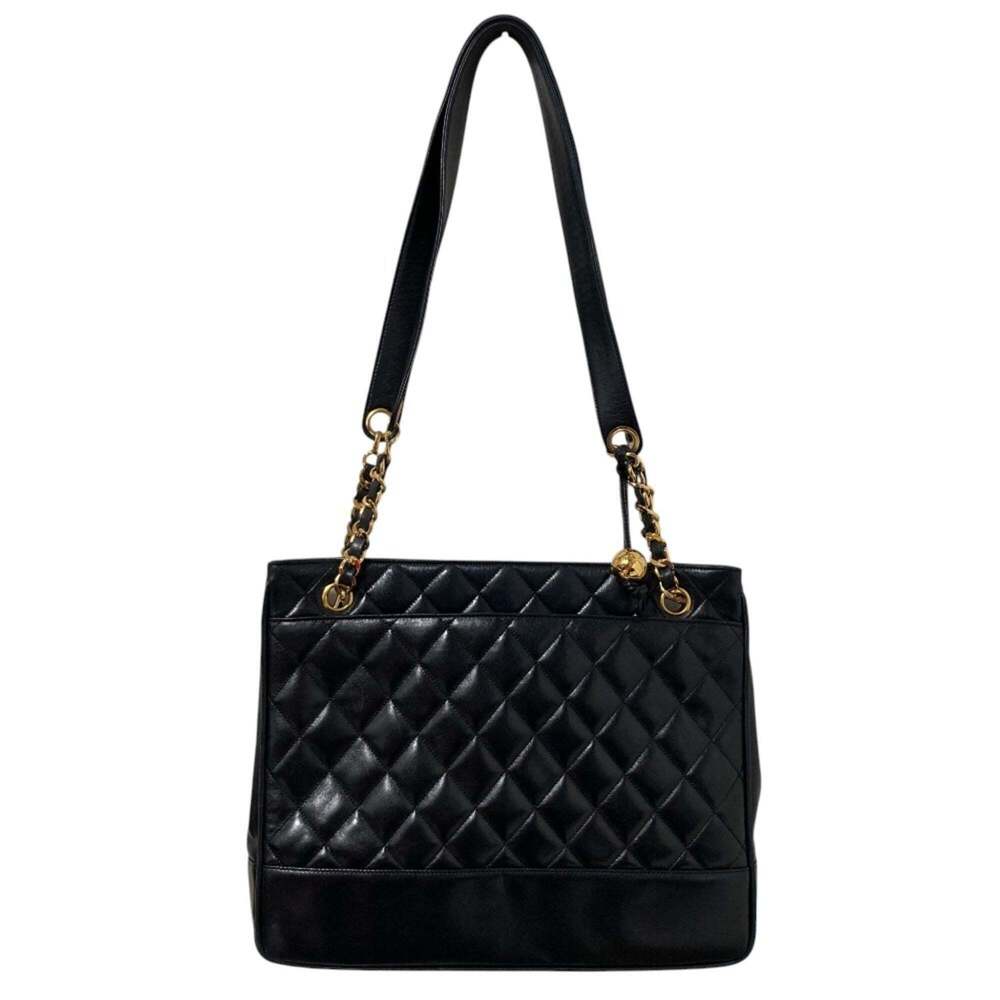 CHANEL Black Lambskin Leather Shoulder Bag - Picture 2 of 16